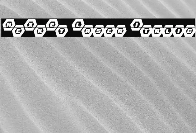 HeXkEy Laser Italic Font examples