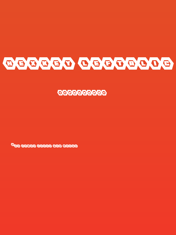 HeXkEy Leftalic Poster