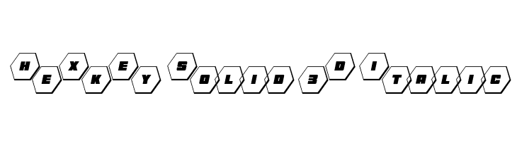 HeXkEy Solid 3D Italic  नि: शुल्क फ़ॉन्ट्स डाउनलोड
