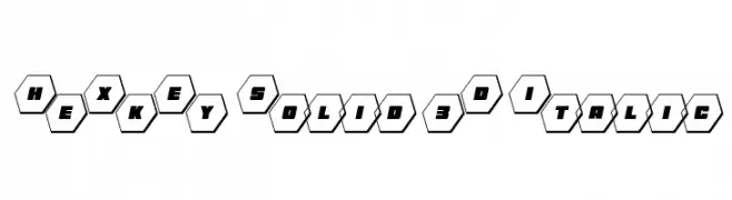HeXkEy Solid 3D Italic  フリーフォントのダウンロード