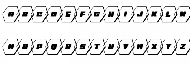 HeXkEy Solid 3D Italic 字体 大写
