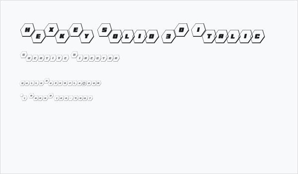 HeXkEy Solid 3D Italic Business Card