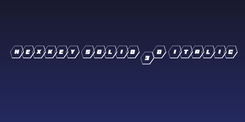HeXkEy Solid 3D Italic Social Header