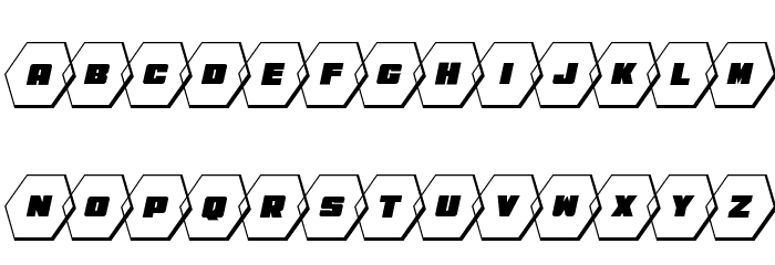HeXkEy Solid 3D Italic Font LOWERCASE