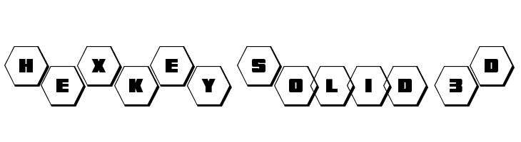 HeXkEy Solid 3D  Frei Schriftart Herunterladen