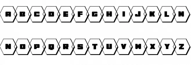HeXkEy Solid 3D Schriftart Groß