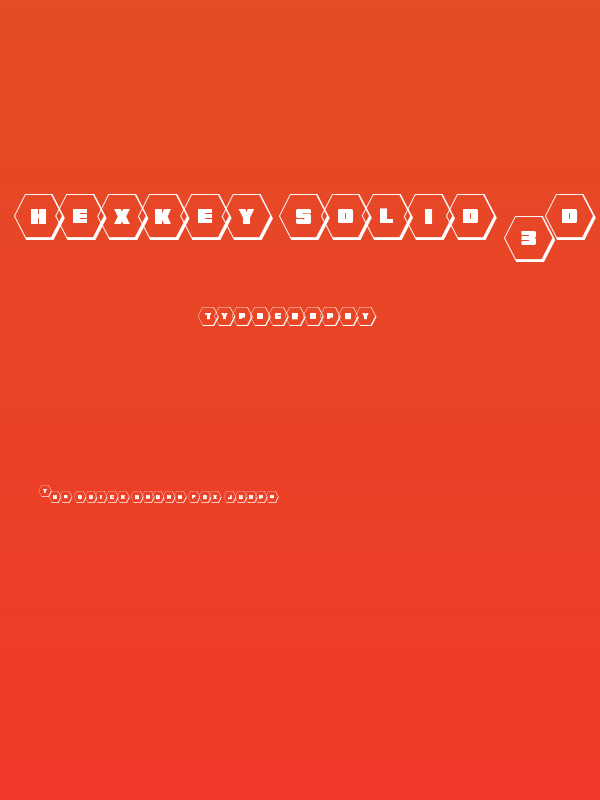 HeXkEy Solid 3D Poster