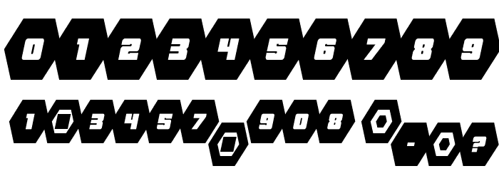 HeXkEy Solid Condensed Italic Font OTHER CHARS