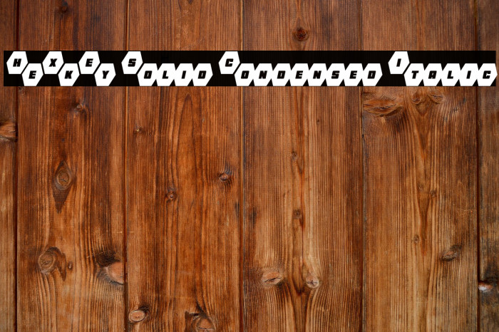 HeXkEy Solid Condensed Italic Example 1