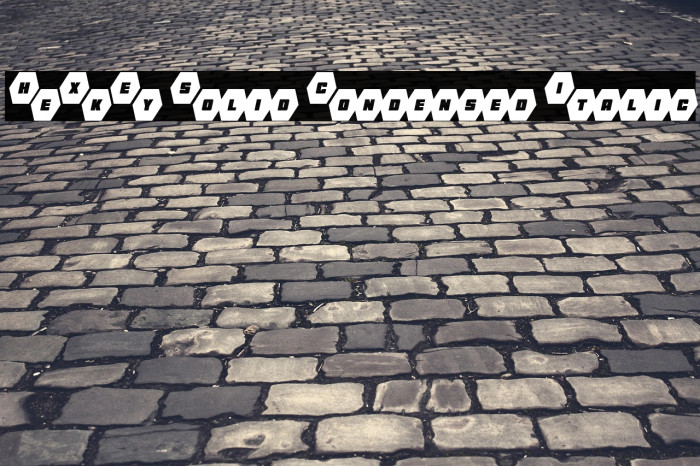 HeXkEy Solid Condensed Italic Example 2