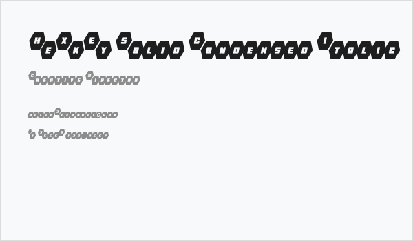 HeXkEy Solid Condensed Italic Business Card