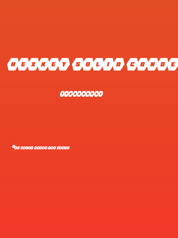 HeXkEy Solid Condensed Italic Poster