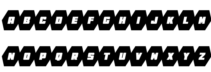 HeXkEy Solid Condensed Italic Font LOWERCASE