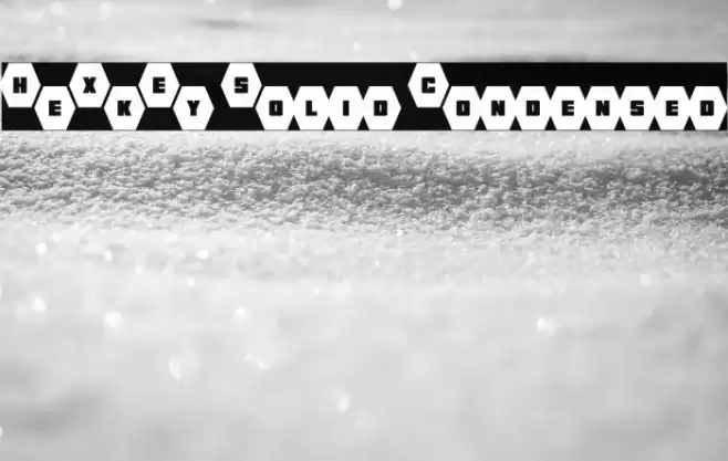 HeXkEy Solid Condensed Font examples