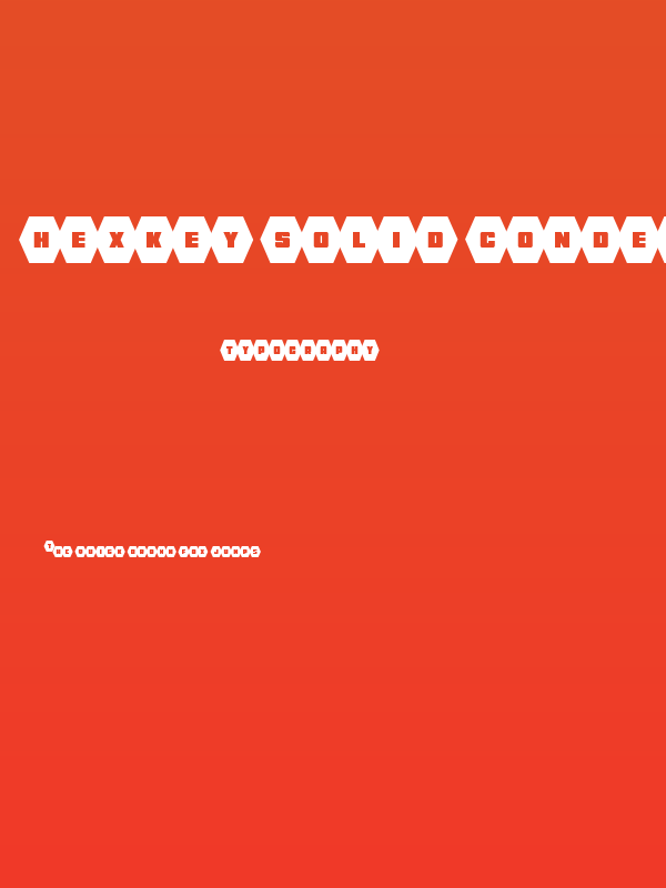 HeXkEy Solid Condensed Poster