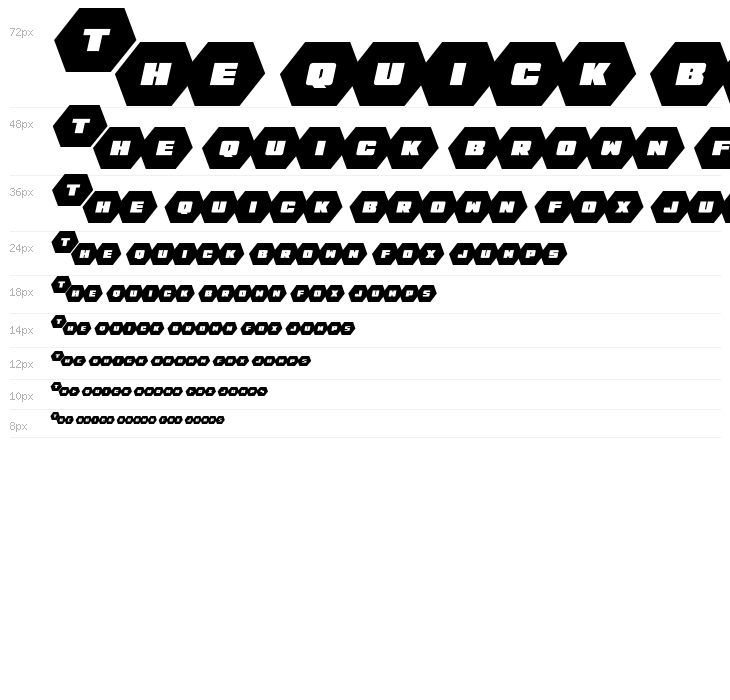 HeXkEy Solid Expanded Italic Waterfall
