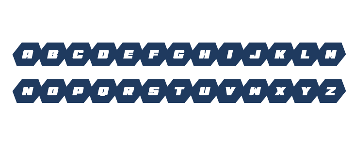 HeXkEy Solid Expanded Italic Lowercase