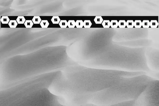 HeXkEy Solid Expanded Font examples