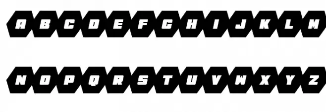 HeXkEy Solid Italic Schriftart Groß