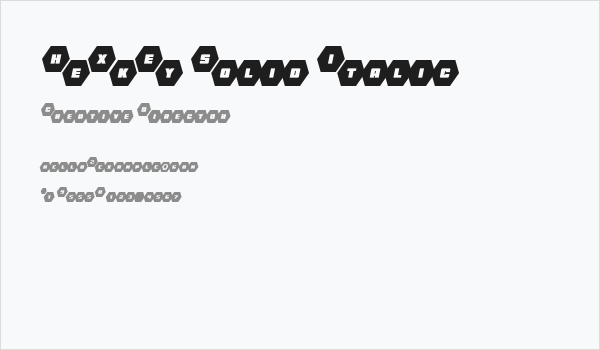 HeXkEy Solid Italic Business Card