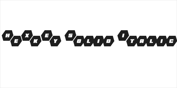 HeXkEy Solid Italic Logo