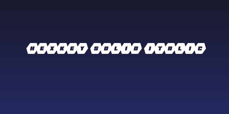 HeXkEy Solid Italic Social Header