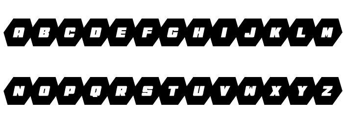 HeXkEy Solid Italic Font LOWERCASE