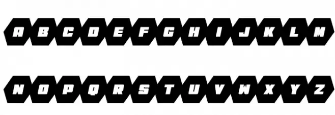 HeXkEy Solid Italic Font Litere mici