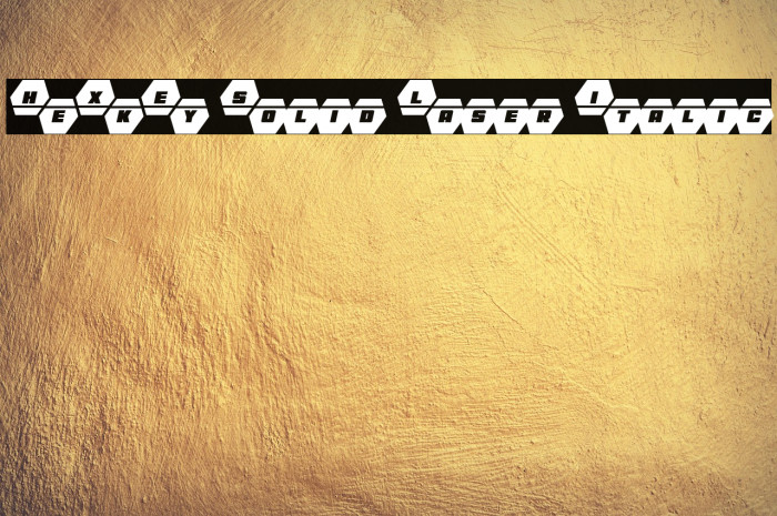 HeXkEy Solid Laser Italic Example 2