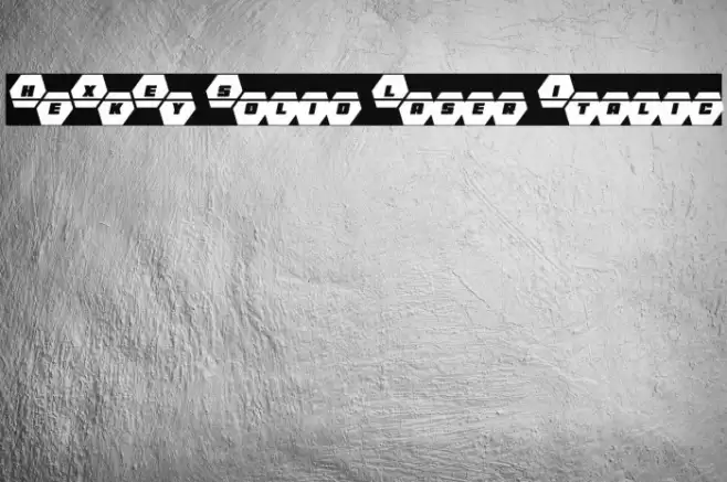 HeXkEy Solid Laser Italic Font examples