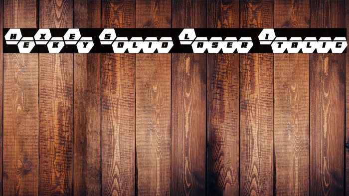 HeXkEy Solid Laser Italic Example 3