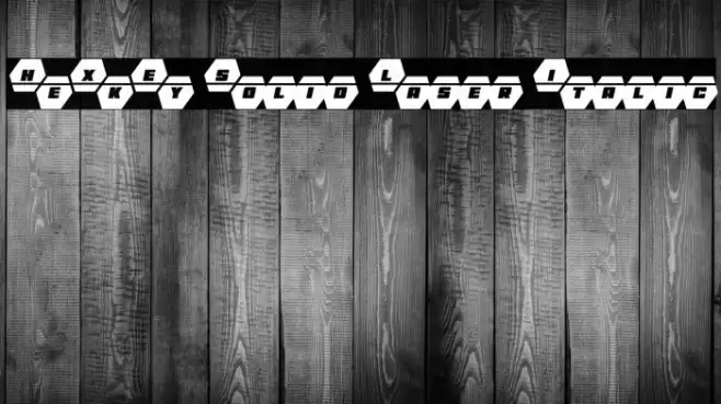 HeXkEy Solid Laser Italic Font examples