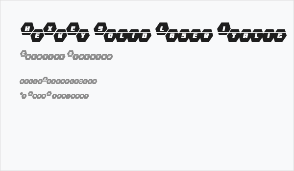 HeXkEy Solid Laser Italic Business Card