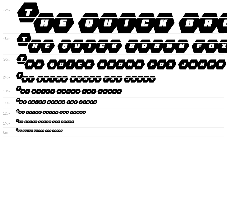 HeXkEy Solid Laser Italic Waterfall
