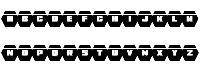 HeXkEy Solid Laser Font LOWERCASE