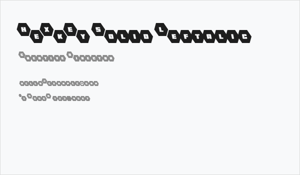 HeXkEy Solid Leftalic Business Card