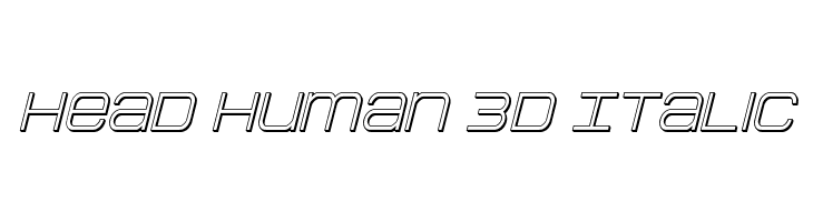 Head Human 3D Italic  Fuentes Gratis Descargar
