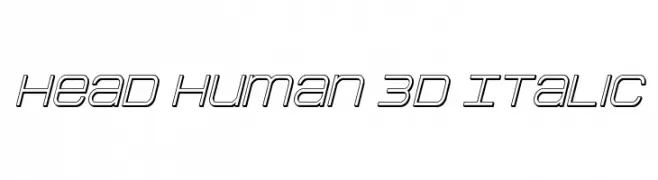 Head Human 3D Italic  Fuentes Gratis Descargar