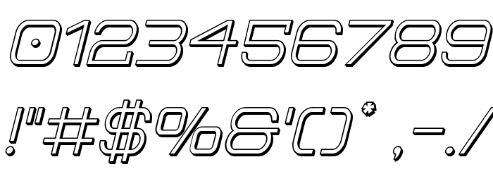 Head Human 3D Italic Font OTHER CHARS