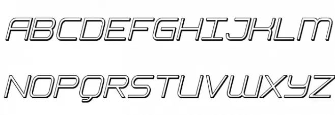 Head Human 3D Italic Caratteri MAIUSCOLE