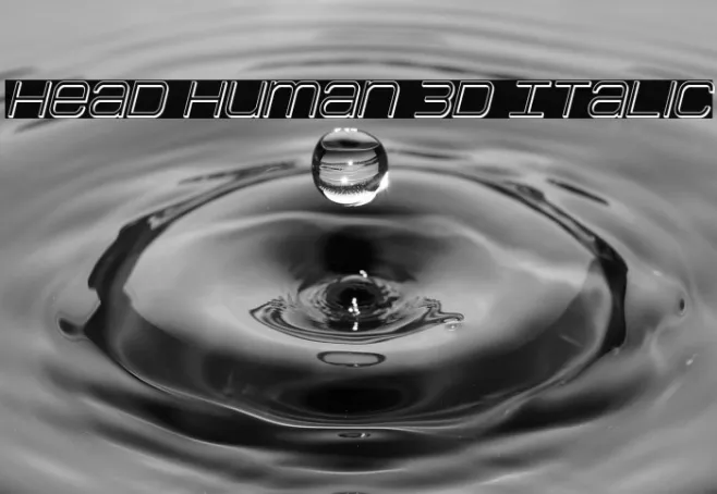 Head Human 3D Italic Example 1