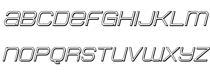 Head Human 3D Italic Font LOWERCASE