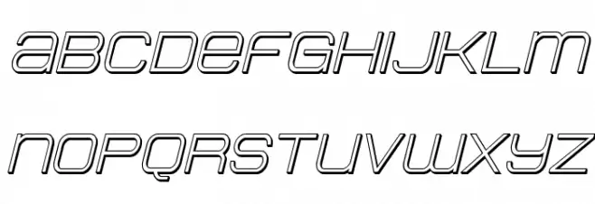 Head Human 3D Italic Fuentes MINÚSCULAS