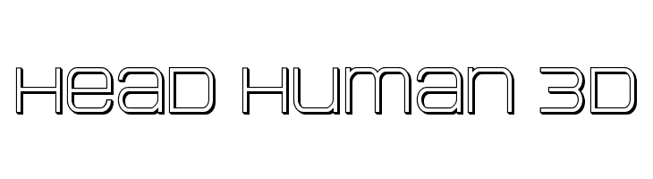 Head Human 3D  font caratteri gratis