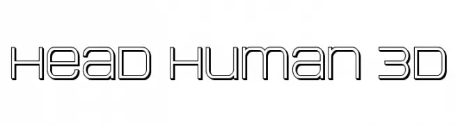 Head Human 3D  Frei Schriftart Herunterladen