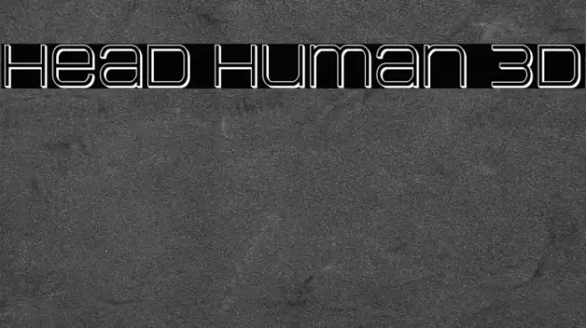 Head Human 3D Font examples