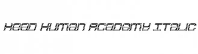 Head Human Academy Italic  Frei Schriftart Herunterladen