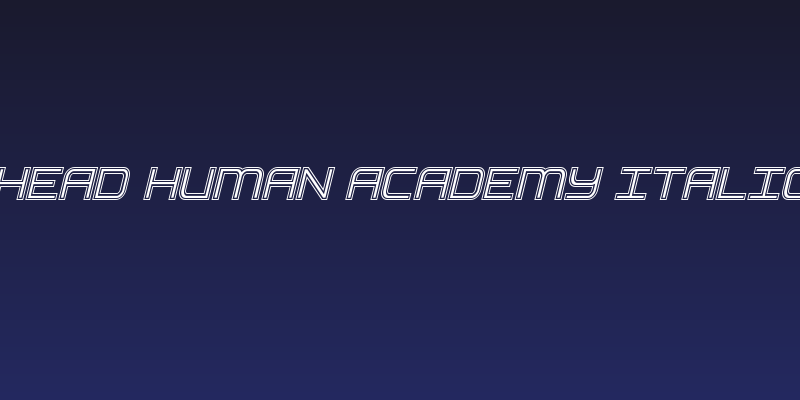 Head Human Academy Italic Social Header