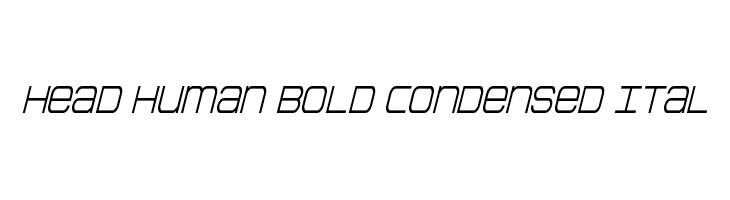 Head Human Bold Condensed Ital  Free Fonts Download