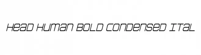 Head Human Bold Condensed Ital  Frei Schriftart Herunterladen